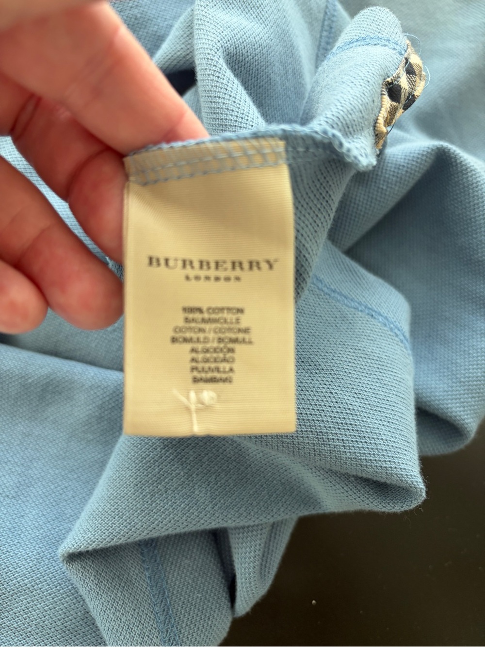 Burberry Light Blue Polo XL - Picture 3 of 4